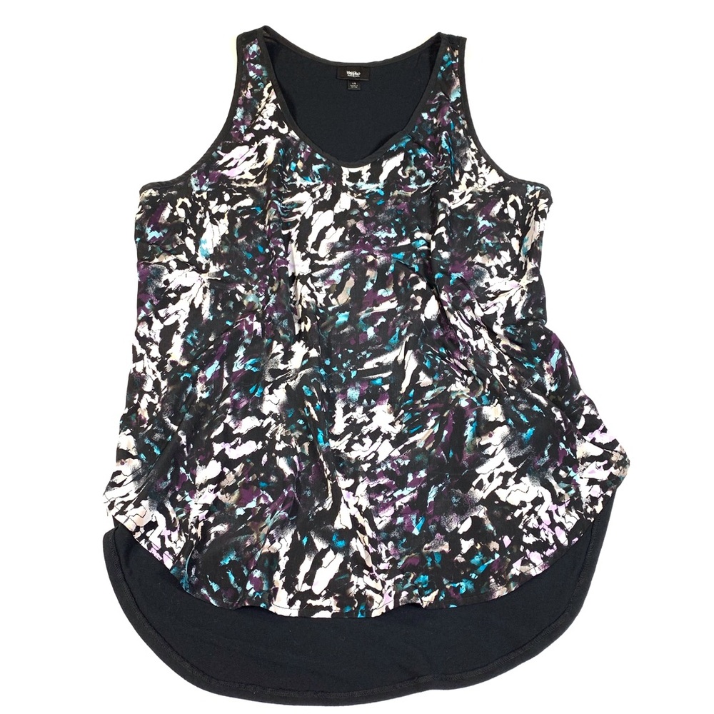 Mossimo High-Low Flowy Tank Two-tone Sz Lg